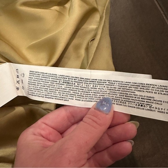 NWT Anthro Mon Renn Leone Khaki Notch Collar Long Sleeve Blazer Jacket XXL - Picture 11 of 17